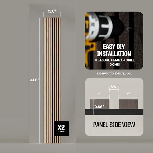 wood panels for wall - acoustic wood slat, close-up detail