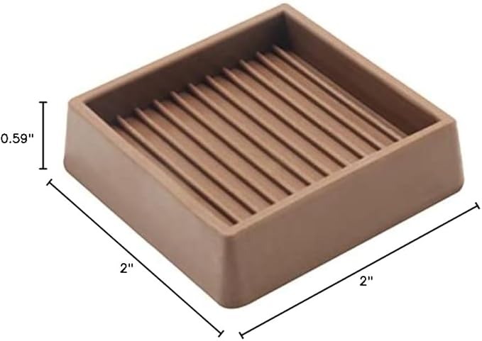 VOCOMO 2X2 Rubber Caster Cups, Non Slip Furniture Pads, Anti-Slip Gripper - Image 10