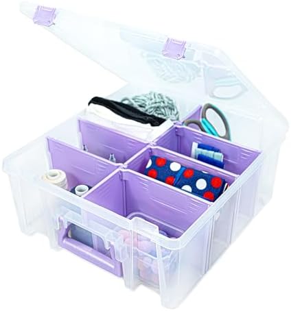 artbin super satchel double deep, 8-compartment craft box, main product view