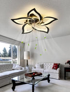 flower ceiling fans with lights and remote, 27 on a desk or shelf