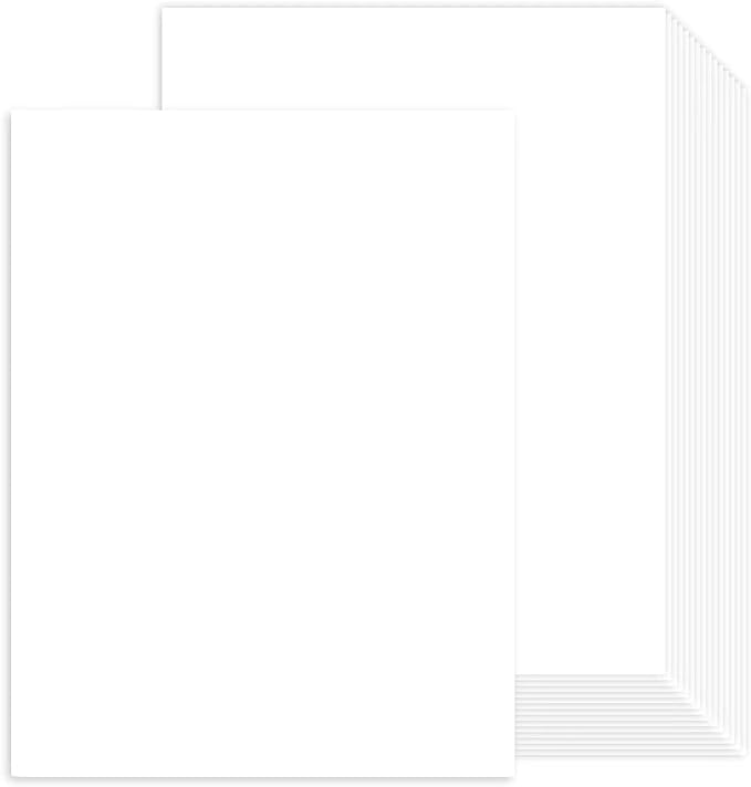 100 Sheets White Cardstock 8.5 x 11 Certificate Paper, Goefun White Card Stock by Goefun