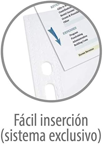 OXFORD, Punched Pockets A4, Glass Clear, 100 Poly Pockets