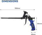 Faithfull Non Stick Foam Gun, Heavy-Duty, Fully Coated Non-Stick Body, Stainless Steel Barrel & Needle, Sealant Dispensing Spray Applicator