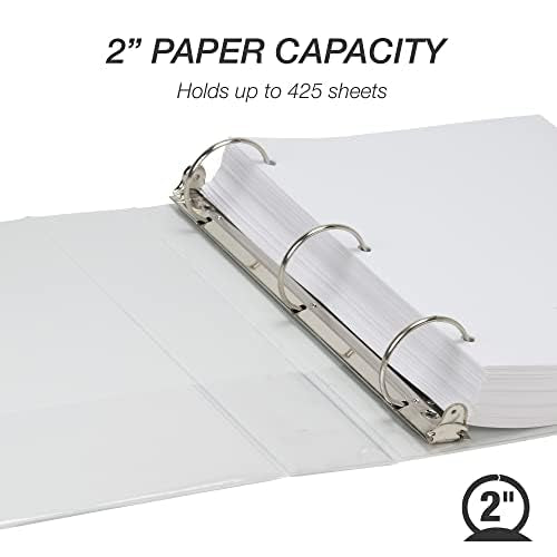 Samsill 2 Inch 3 Ring Binders, Made in USA, Economy Round Ring, 425 Sheet - Image 3