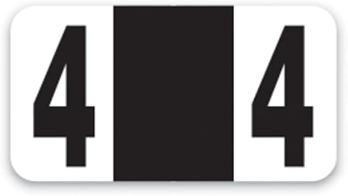 File Right Number Labels Roll – Color-Coded Numeric Filing Labels, 1-5/8" × by Unknown