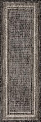 unique loom outdoor border collection area rug, close-up detail