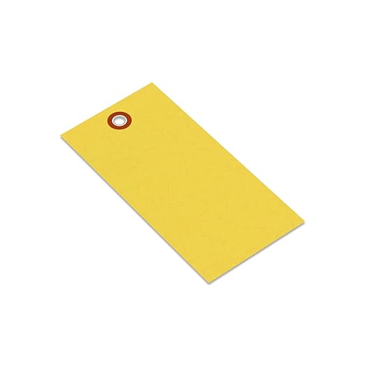 SmartSign 4.75 x 2.375 inch “Yellow” Blank Tyvek Shipping Tags by SmartSign