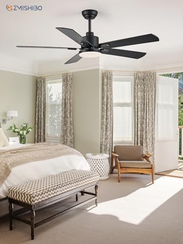 zmishibo 2 pack 52" ceiling fan with light, view 9