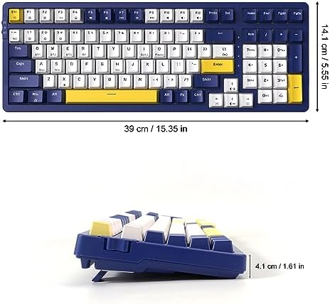 Merdia Wireless Mechanical Keyboard, Triple Mode 2.4G/USB-C/BT Gaming Keyboar...