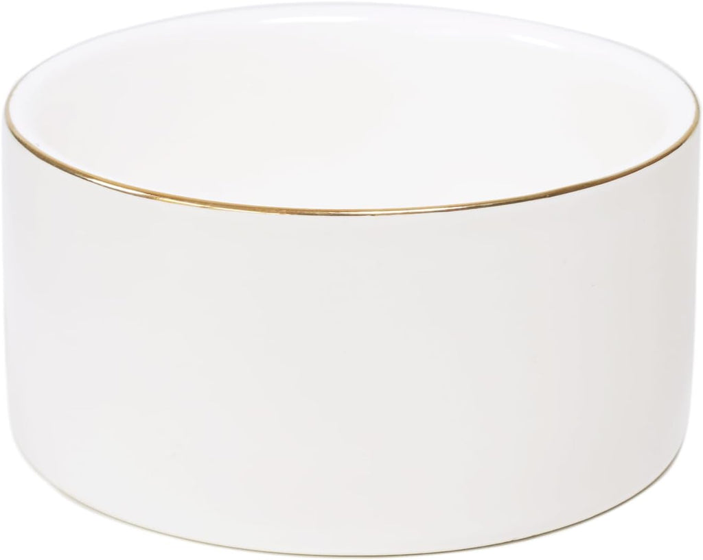 HANKOR Paper Clip Holder - Ceramic Paperclip Holders for Desk, Binder Paper Clip Dispenser Organizer (White)