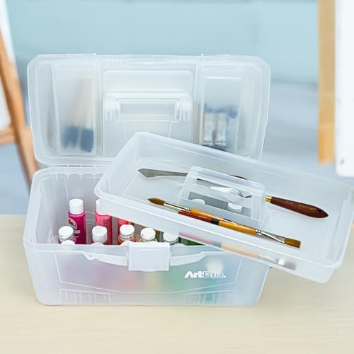 artbin twin top 17-inch craft supply box with shown in use