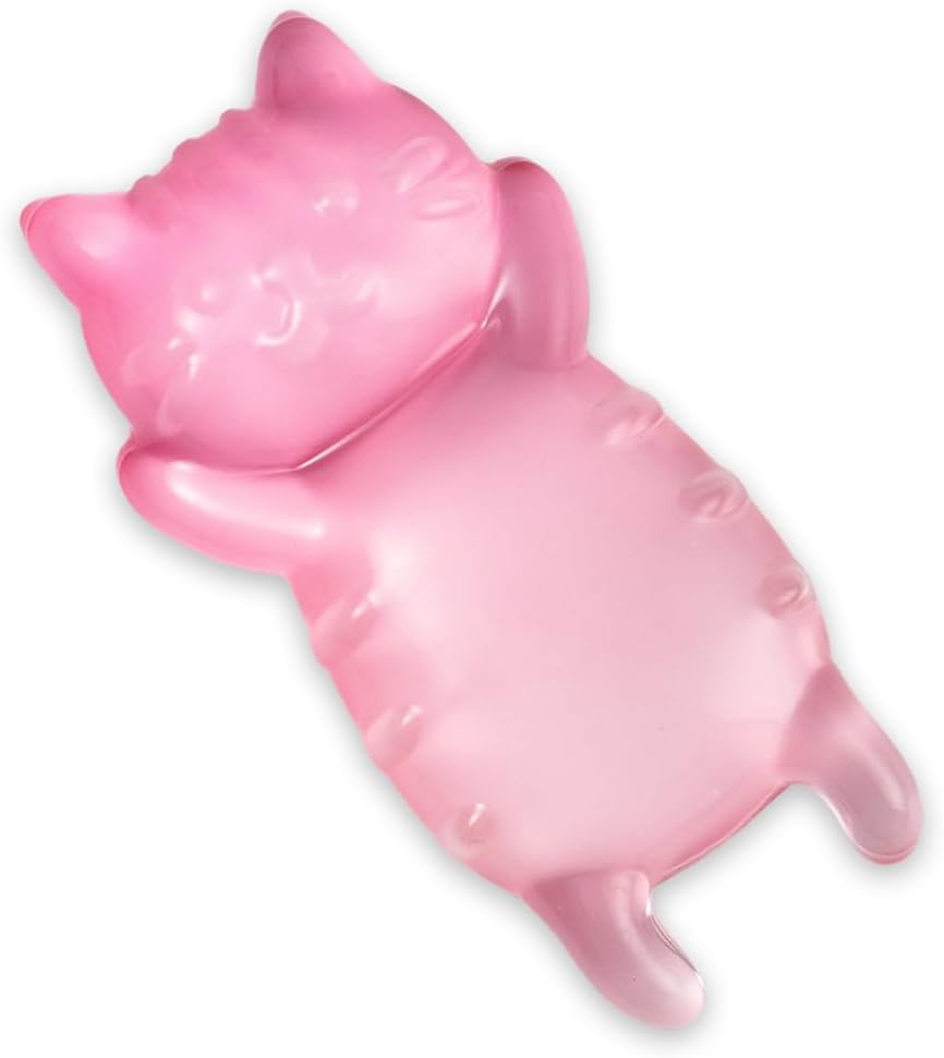 Ergonomic Gel Mouse Wrist Rest, Clear Cute Cat Mouse Wrist Rest | Pink Gradient Cat Wrist Pad for Mouse, Comfort & Support for Typing and Gaming