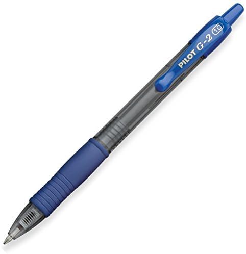 Pilot G2 Retractable Premium Gel Ink Roller Ball Bold, Blue 2 Pens & 24 R...