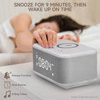 alarm clock speaker wireless charger, digital alarm clocks, side view