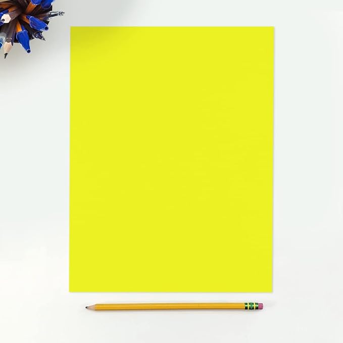 LUXPaper 8.5" x 11" Paper | Letter Size | Citrus Yellow | 80lb. Text | 50 Qty - Image 3