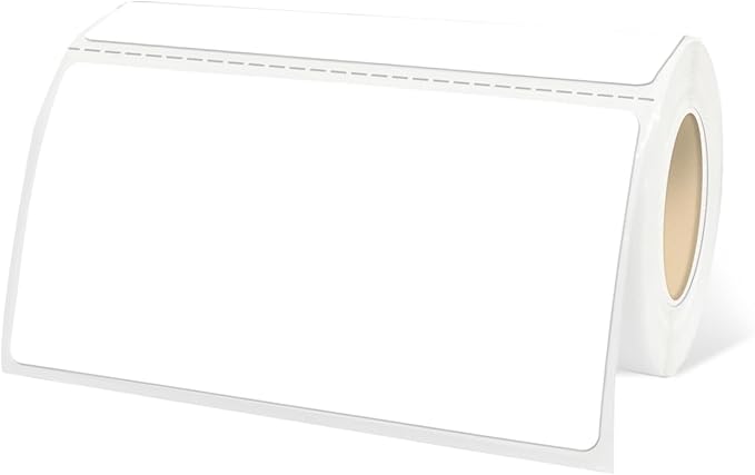2×4 Inch White Removable Thermal Labels, Waterproof Thermal Label, 250 Sheets by Yeachlaing