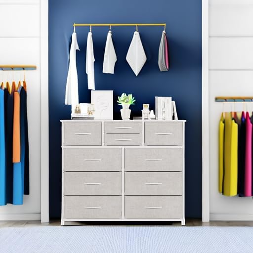 LUMTOK 10-Drawer Dresser, Fabric Dressers Drawers - Image 5