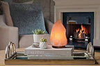 7 inch himalayan salt lamp with dimmer cord, front angle view
