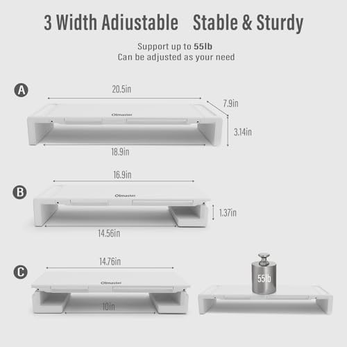 OImatser Monitor Stand Riser with USB 3.0 Hub & Type-C Port, Foldable Adj...