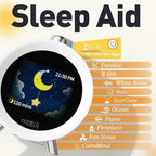 momilla alarm clocks for bedrooms, 2.8" color display, side view