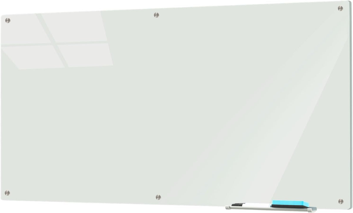 Glass Whiteboard 6' x 3' Large Magnetic Dry Erase Board