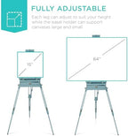 best choice products art easel for painting, portable, side view