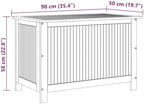 vidaxl garden storage box 35.4"x19.7"x22.8" solid wood acacia, close-up detail