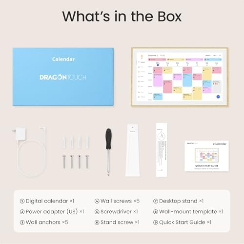 Dragon Touch 21.5 inch Digital Calendar Chore Chart – Digital Picture Frame, ...