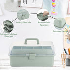 tackle box, 15-inch extra large art storage box, side view