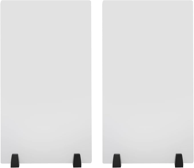 2 Packs Dual Frosted Plexiglass Desk Privacy Panels, 30 x 18 Inch Acrylic by Unknown