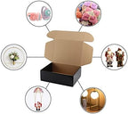 hoikwo 20 packs black 12x9x4 medium shipping boxes, close-up detail