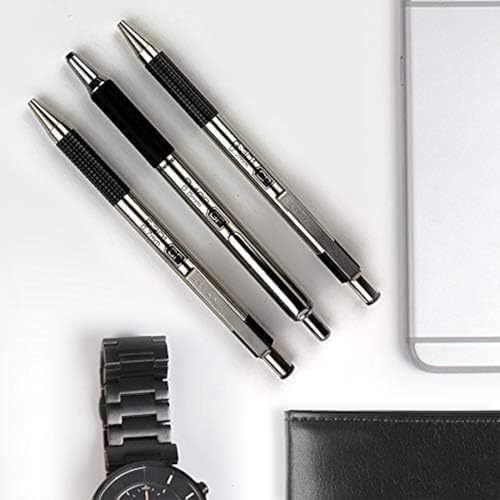Zebra Pen STEEL G-301 Retractable Gel Pen, Black Ink, 0.7mm, 12-Pack