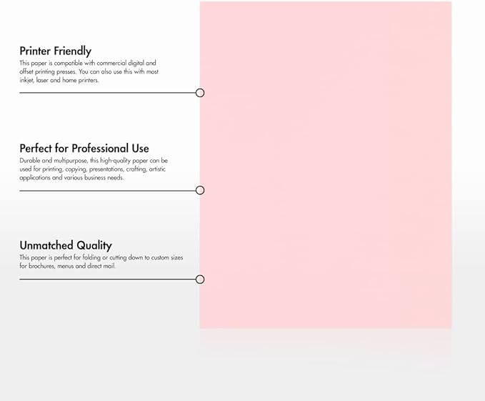 LUXPaper 8.5" x 11" Paper | Letter Size | Candy Pink | 80lb. Text | 250 Qty - Image 8
