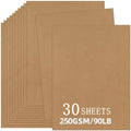 30 Sheets Brown Kraft Cardstock 8.5'' x 11'', 250gsm/90lb Heavyweight Cover by Bazyrock