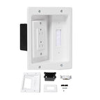 Wall Cable Concealer Management Kit, Recessed Outlet Behind TV by Unknown