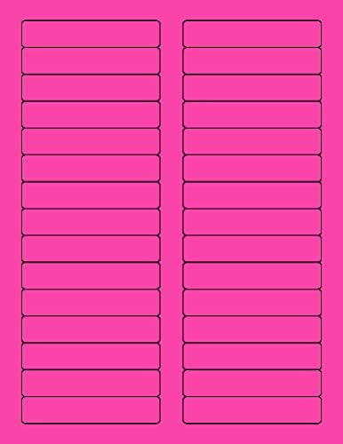 8-1/2 x 11" Neon Color High Light Fluorescent Labels by NextDayLabels