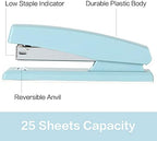 Deli Stapler, 25 Sheet Capacity, 1000 Staples & Staple Remover, Blue