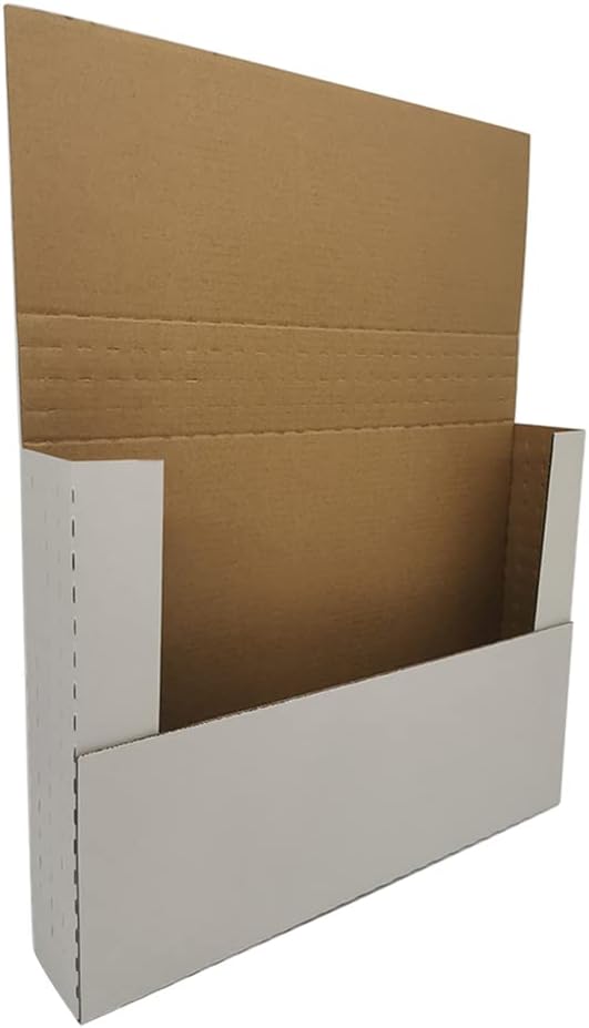 12.125x9.125x2'' easy-fold corrugated mailers, height adjustable small shipping, main product view