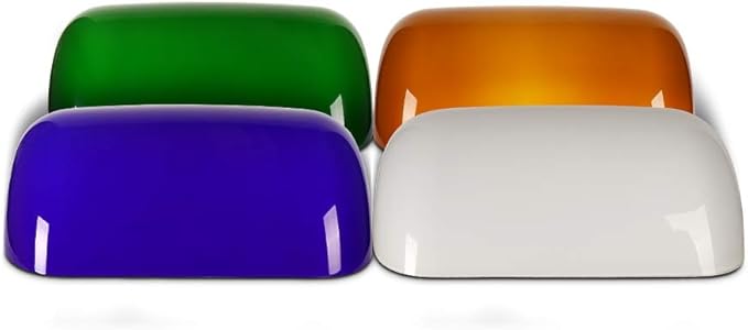 Newrays Green Glass Bankers Lamp Shade Replacement Cover, L8.85 W5.11 - Image 5