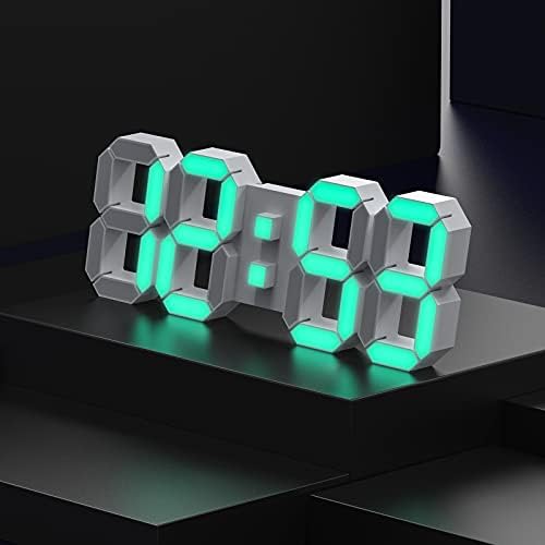 15" large 3d led wall clock rgb neon on a desk or shelf