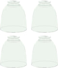 Eidonta 4 Pack Clear Glass Shade Replacements, Bell Shaped Glass Shade Covers