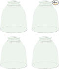 Eidonta 4 Pack Clear Glass Shade Replacements, Bell Shaped Glass Shade Covers by Eidonta
