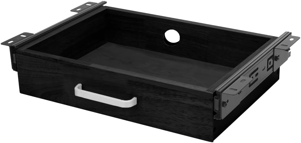 Upgrade Wood Under Desk Mounted Sliding Pull-out Drawer, Ball-Bearing Slides ...