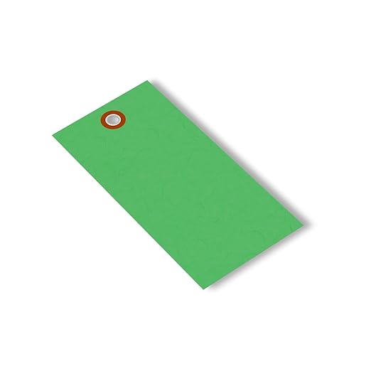 SmartSign 4.75 x 2.375 inch “Green” Blank Tyvek Shipping Tags - Image 5