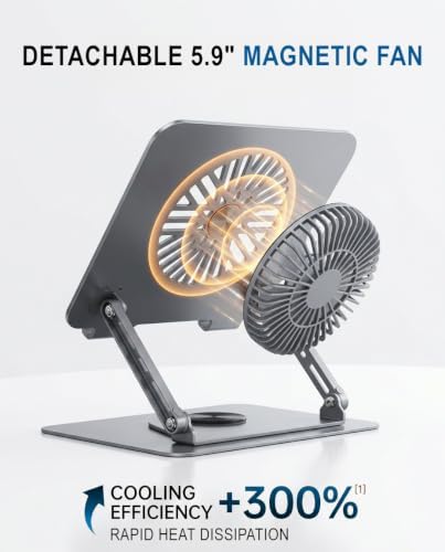 360° Rotating Laptop Stand with Upgraded Integrated Fan