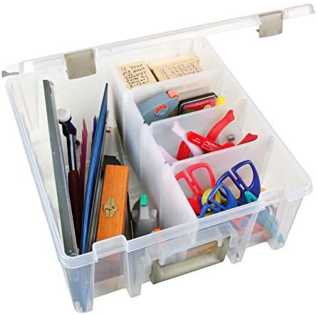 artbin 6990zz super satchel double deep 3-pack, portable on a desk or shelf