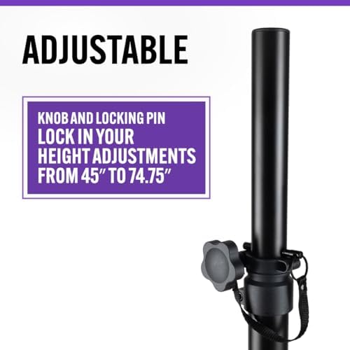 On-Stage SSP7900 All-Aluminum Speaker Stand Pack (Pair of Folding, Portable S...