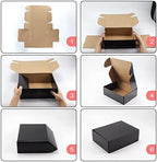 hoikwo 20 packs black 12x9x4 medium shipping boxes showing dimensions