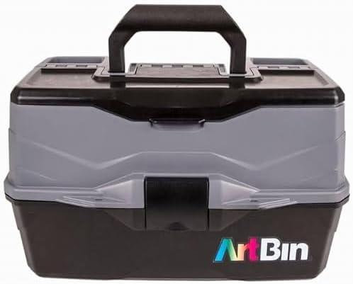 artbin 3-tray art supply box with handle, durable shown in use