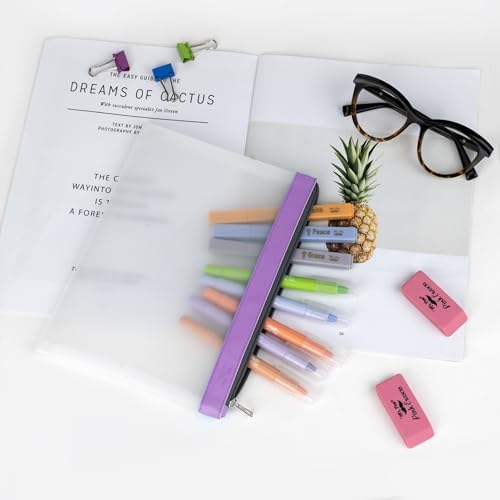Mr. Pen- Clear Pencil Pouch, 9" x 6.88", 3 Pack, Durable TPU Material | Large Water-Resistant Pencil Bags with Smooth Zipper, Multipurpose Clear Pouch for Stationery, School, Office